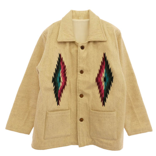 モリナ 94697 メキシコ製 オルテガ柄 チマヨ ジャケット オフホワイト系 L【中古】