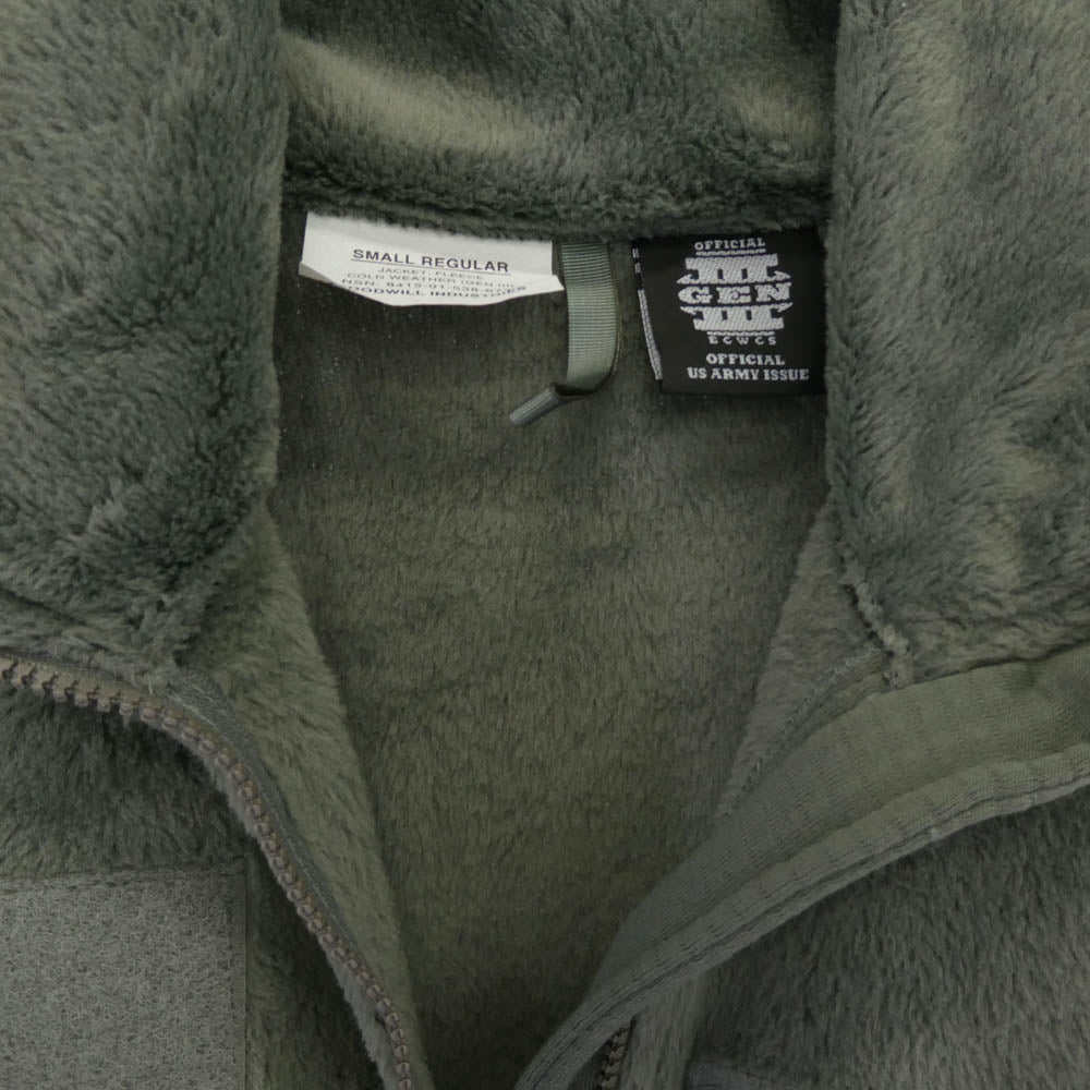 グッドウィル US GEN3 ECWCS POLARTEC 米軍実用 フリースジャケット グリーン系 Small Regular【極上美品】【中古】