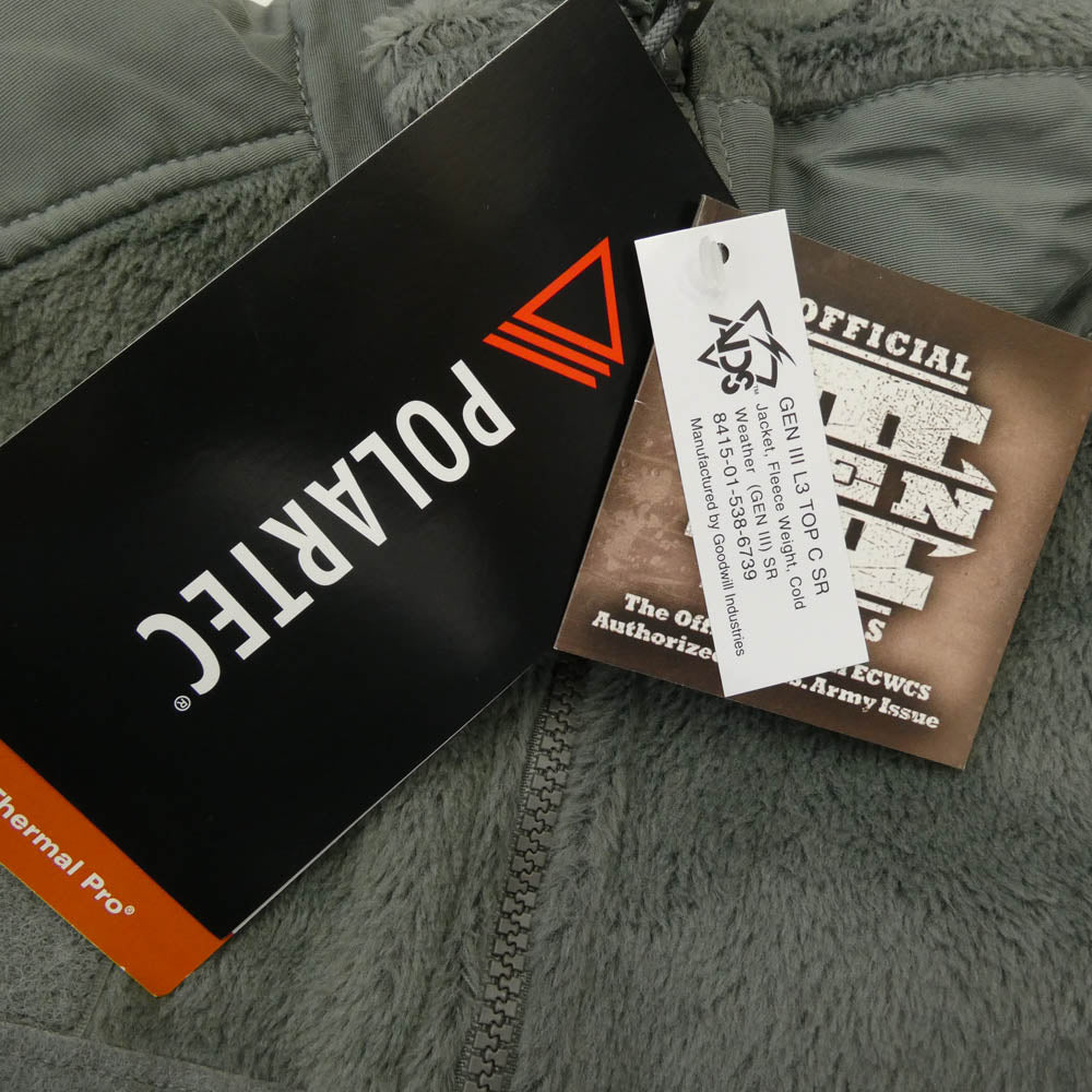 グッドウィル US GEN3 ECWCS POLARTEC 米軍実用 フリースジャケット グリーン系 Small Regular【極上美品】【中古】