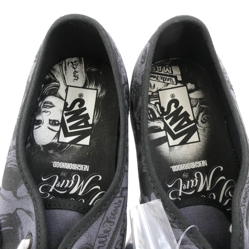 NEIGHBORHOOD ネイバーフッド VN0A38EN00G ×VANS バンズ MISTER CARTOON AUTHENTIC 44 DX ミスター カートゥーン オーセンティック ローカット スニーカー ブラック系 28cm【新古品】【未使用】【中古】