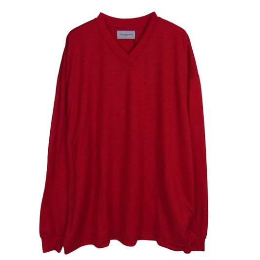 URBAN RESEARCH アーバンリサーチ URA7-11H003 WASHABLE MERINO WOOL V/N メリノウール Vネック ニット レッド系 M【極上美品】【中古】