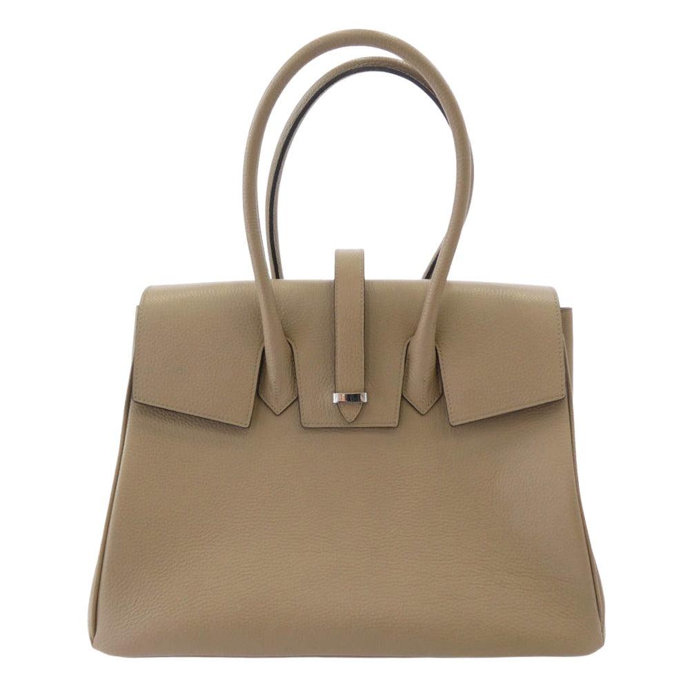 TOMORROWLAND トゥモローランド 65035103500 BROOKLYN MUSEUM 別注 VOYAGE ブルックリン ミュージアム レザー トートバッグ ベージュ系【中古】