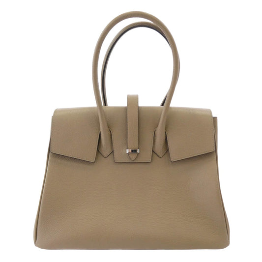 TOMORROWLAND トゥモローランド 65035103500 BROOKLYN MUSEUM 別注 VOYAGE ブルックリン ミュージアム レザー トートバッグ ベージュ系【中古】