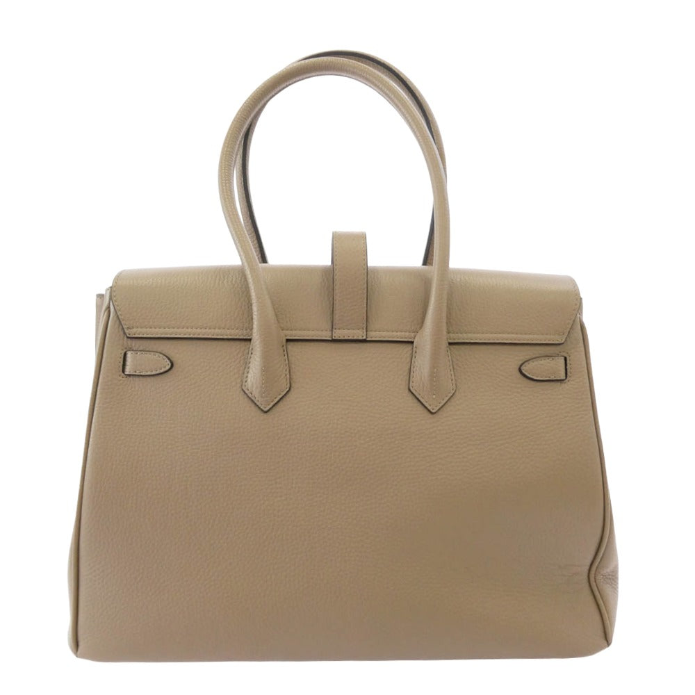 TOMORROWLAND トゥモローランド 65035103500 BROOKLYN MUSEUM 別注 VOYAGE ブルックリン ミュージアム レザー トートバッグ ベージュ系【中古】