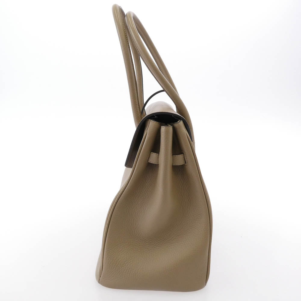 TOMORROWLAND トゥモローランド 65035103500 BROOKLYN MUSEUM 別注 VOYAGE ブルックリン ミュージアム レザー トートバッグ ベージュ系【中古】