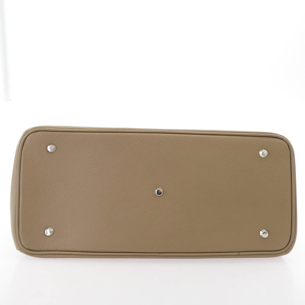 TOMORROWLAND トゥモローランド 65035103500 BROOKLYN MUSEUM 別注 VOYAGE ブルックリン ミュージアム レザー トートバッグ ベージュ系【中古】