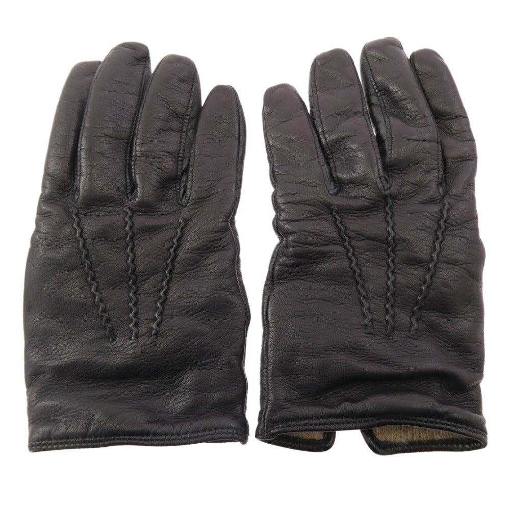カリディ レザー 手袋 グローブ ブラック系【中古】