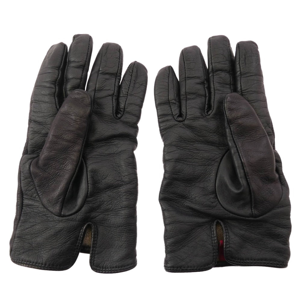 カリディ レザー 手袋 グローブ ブラック系【中古】