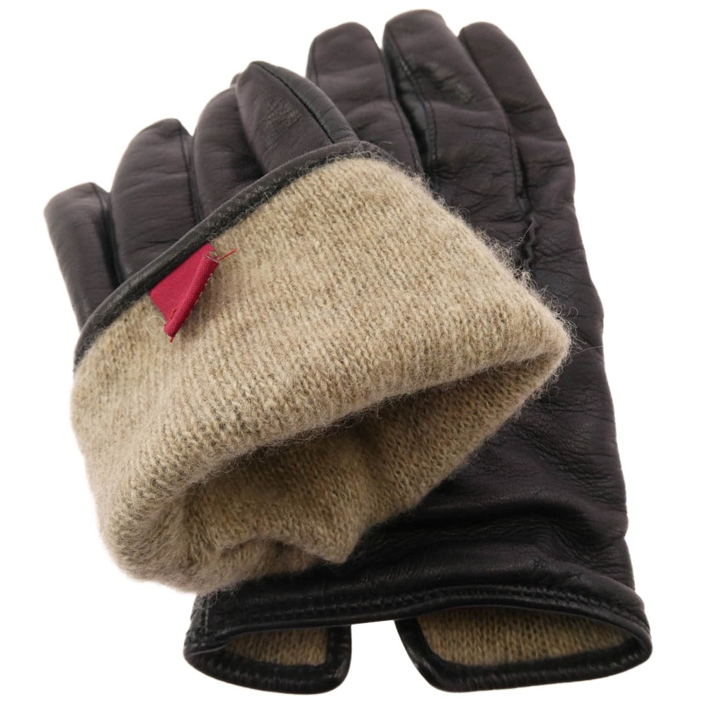 カリディ レザー 手袋 グローブ ブラック系【中古】