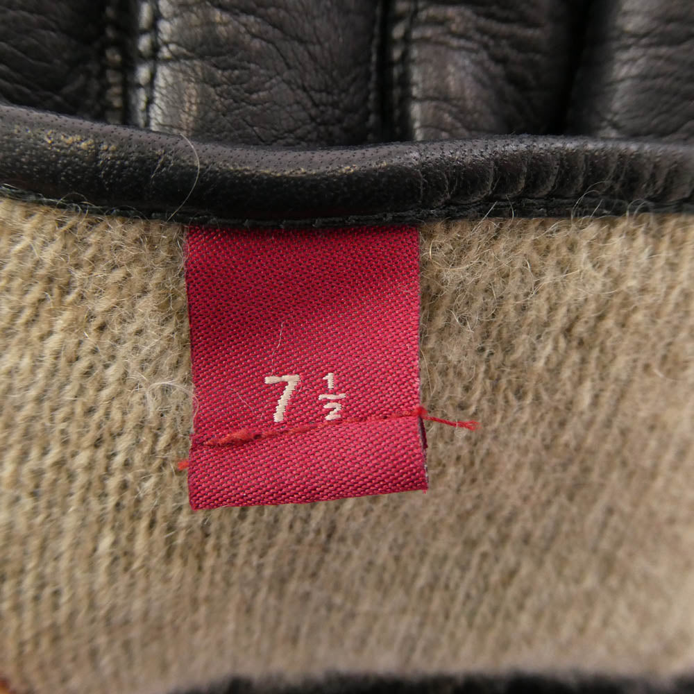 カリディ レザー 手袋 グローブ ブラック系【中古】