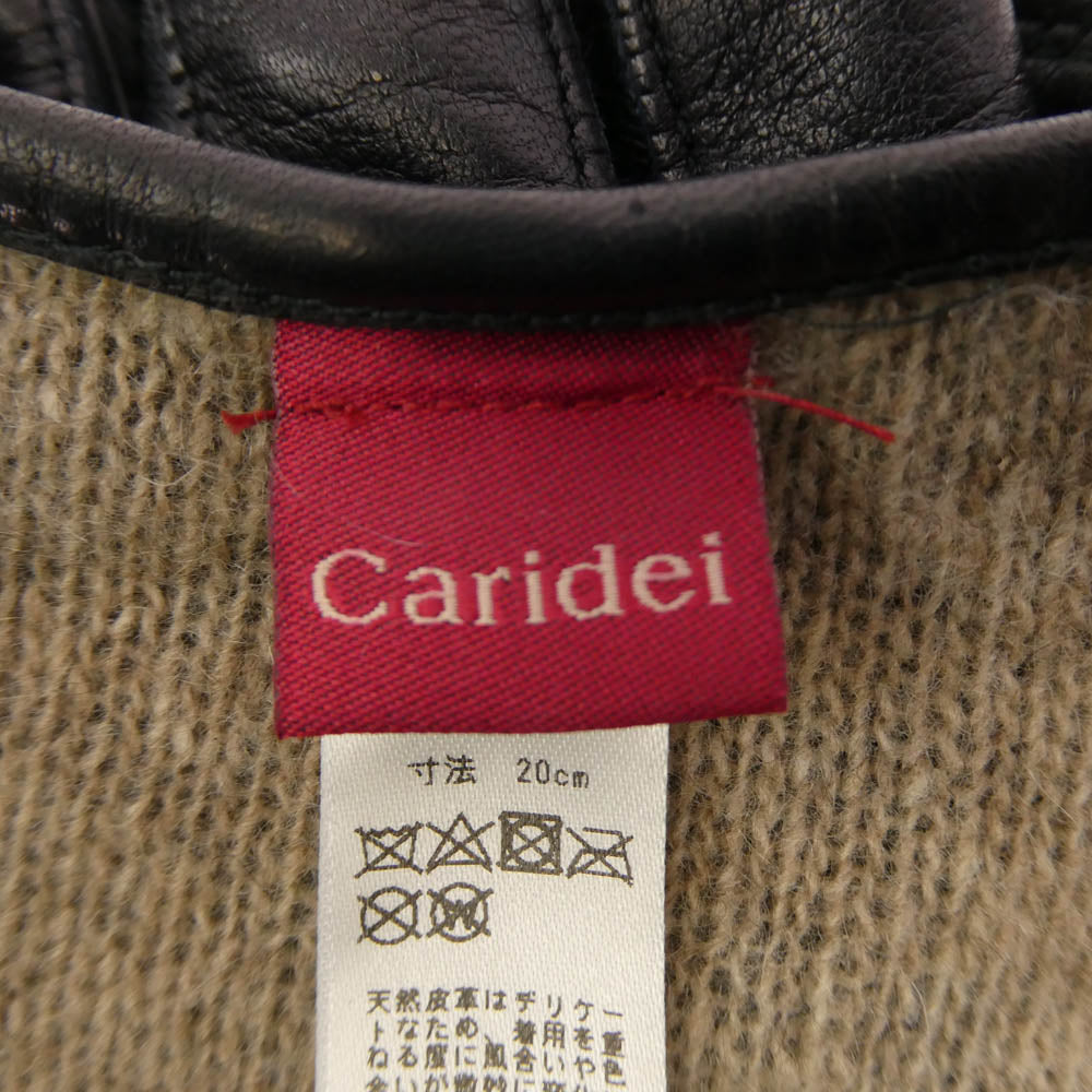 カリディ レザー 手袋 グローブ ブラック系【中古】