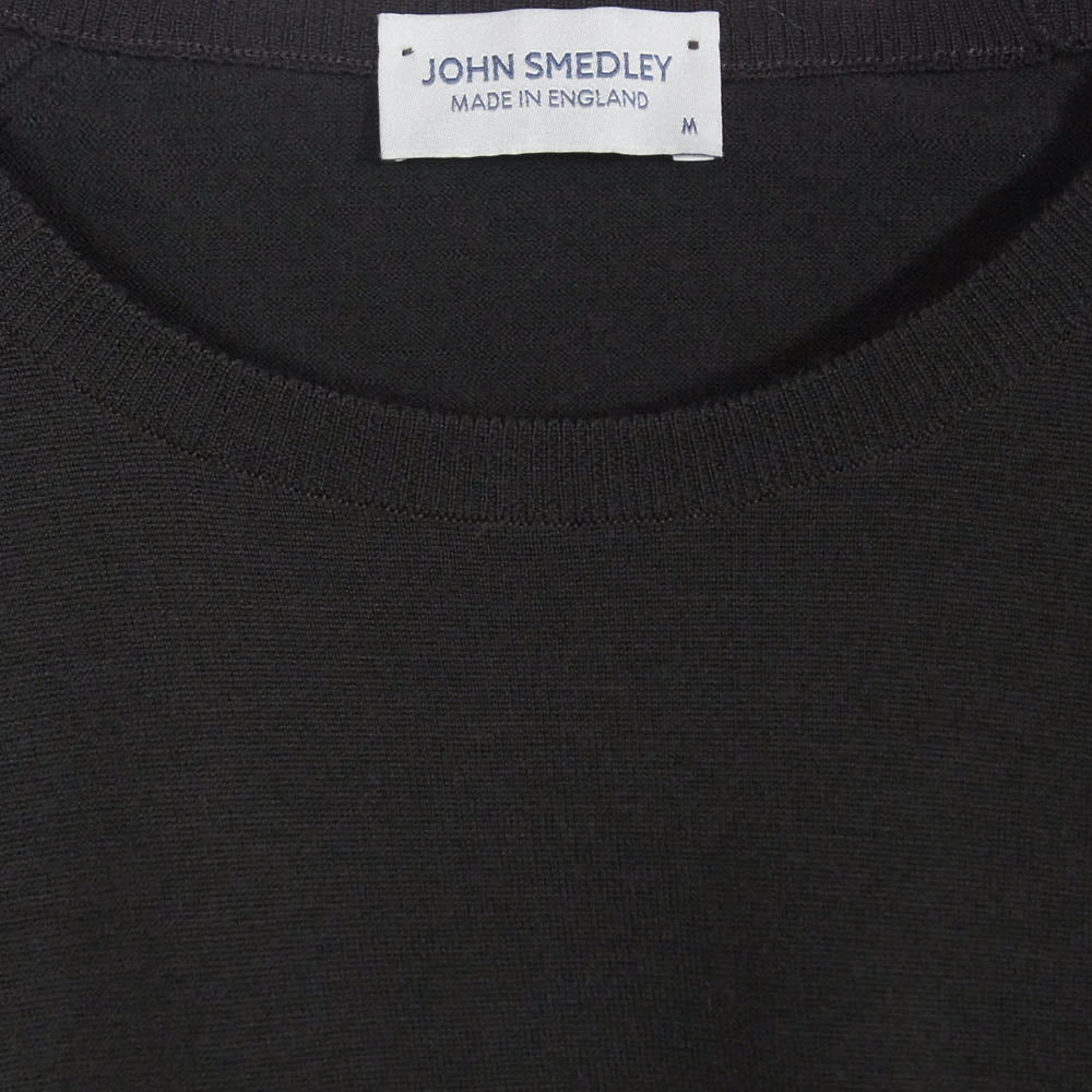 JOHN SMEDLEY ジョンスメドレー クルーネック ウール ニット セーター ダークブラウン系 M【中古】