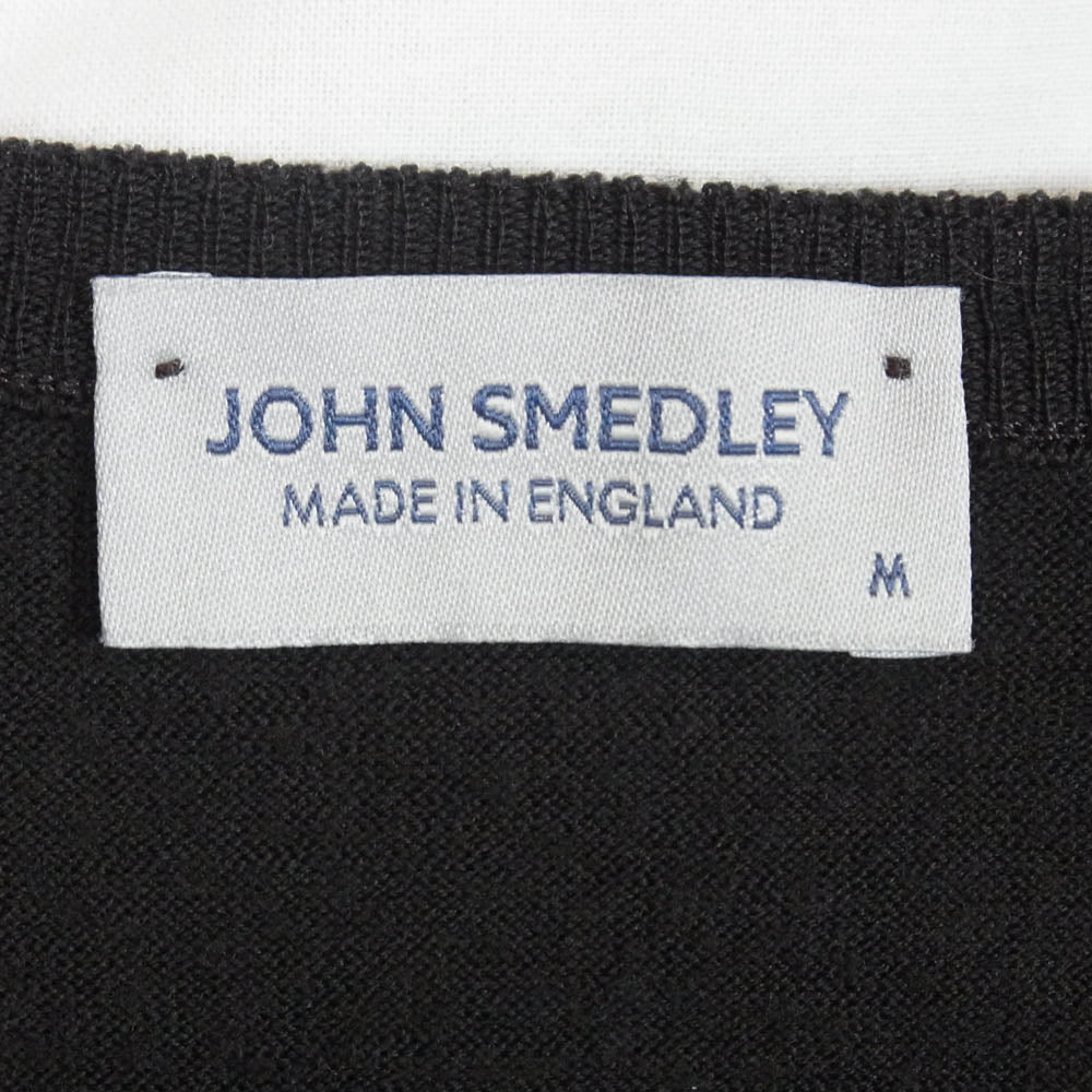 JOHN SMEDLEY ジョンスメドレー クルーネック ウール ニット セーター ダークブラウン系 M【中古】