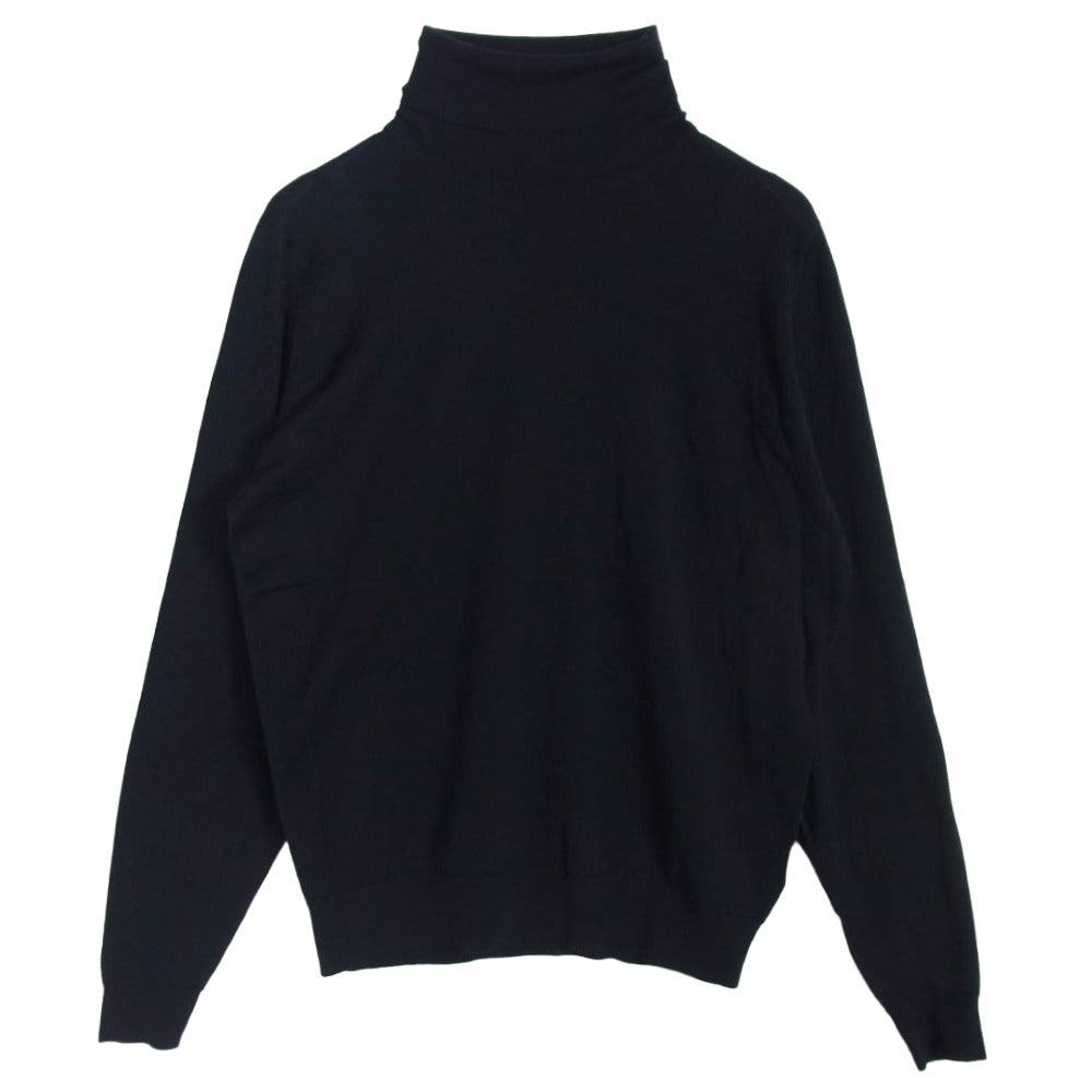 JOHN SMEDLEY ジョンスメドレー タートルネック ウール ニット セーター ブラック系 M【中古】