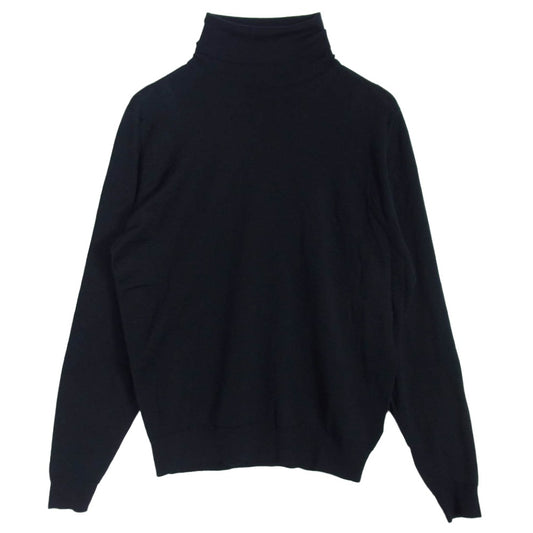 JOHN SMEDLEY ジョンスメドレー タートルネック ウール ニット セーター ブラック系 M【中古】