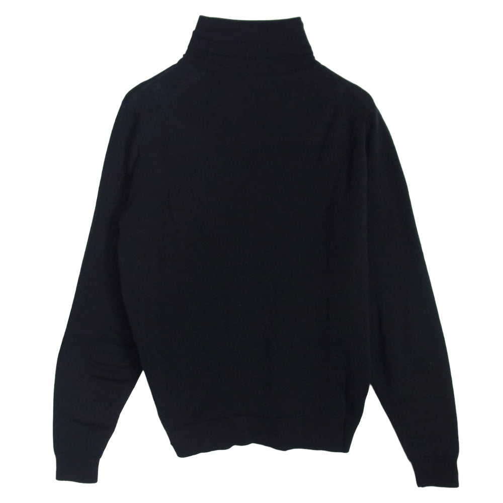 JOHN SMEDLEY ジョンスメドレー タートルネック ウール ニット セーター ブラック系 M【中古】