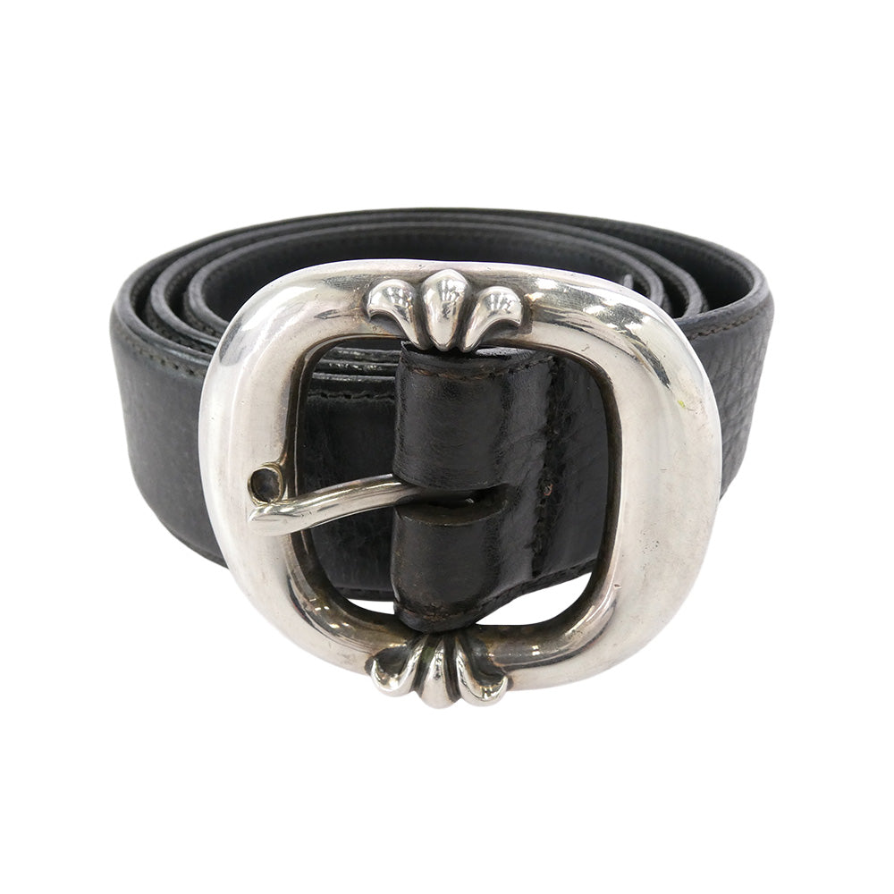CHROME HEARTS クロムハーツ（原本無） BLT GUNSLINGER ガンスリンガー バックル 1.5 レザー ベルト ブラック系 36【中古】