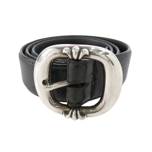 CHROME HEARTS クロムハーツ（原本無） BLT GUNSLINGER ガンスリンガー バックル 1.5 レザー ベルト ブラック系 36【中古】