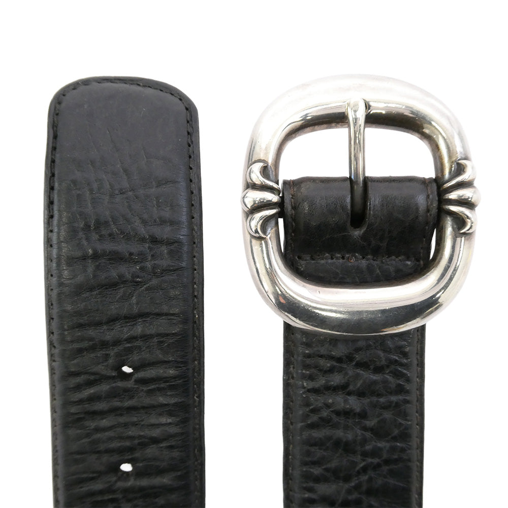 CHROME HEARTS クロムハーツ（原本無） BLT GUNSLINGER ガンスリンガー バックル 1.5 レザー ベルト ブラック系 36【中古】