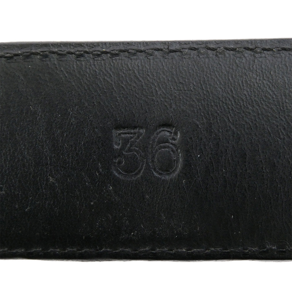 CHROME HEARTS クロムハーツ（原本無） BLT GUNSLINGER ガンスリンガー バックル 1.5 レザー ベルト ブラック系 36【中古】