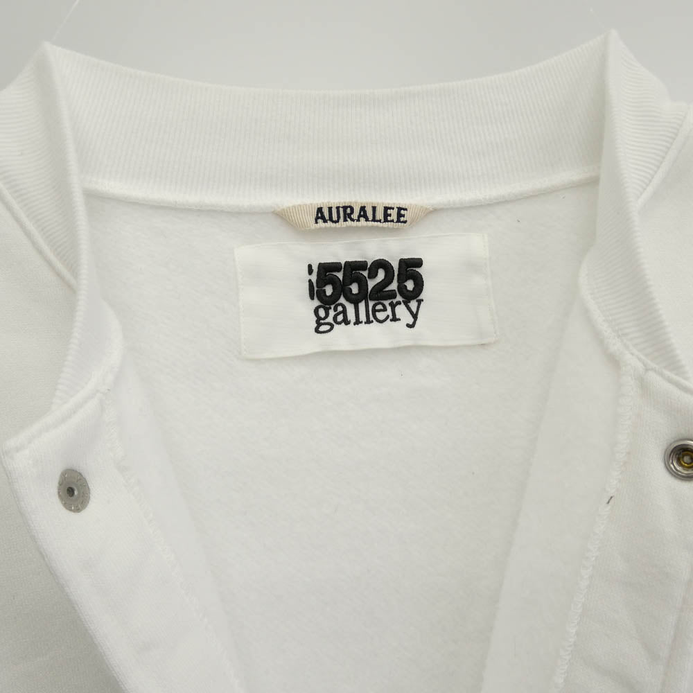 AURALEE オーラリー 18AW A8AC05SP 5525gallery 5525ギャラリー SWEAT BLOUSON スナップボタン スウェット生地 ブルゾン ホワイト系 5【中古】
