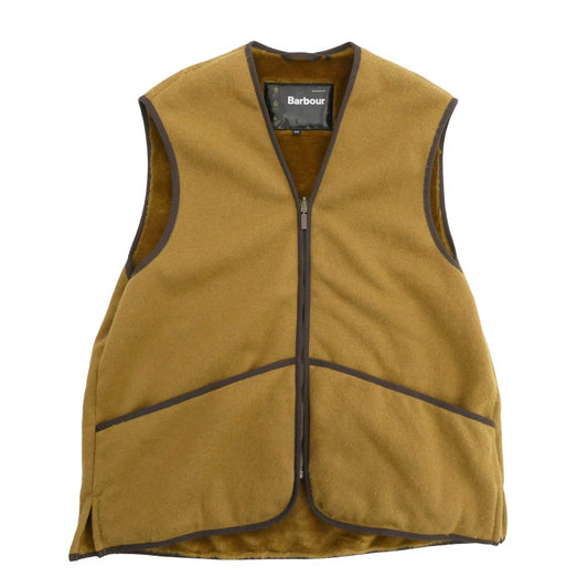 Barbour バブアー MLI0004 WARM PILE WAISTCOAT ZIP-IN LINER ジップアップ ファー ライナー ベスト ブラウン系 48【中古】