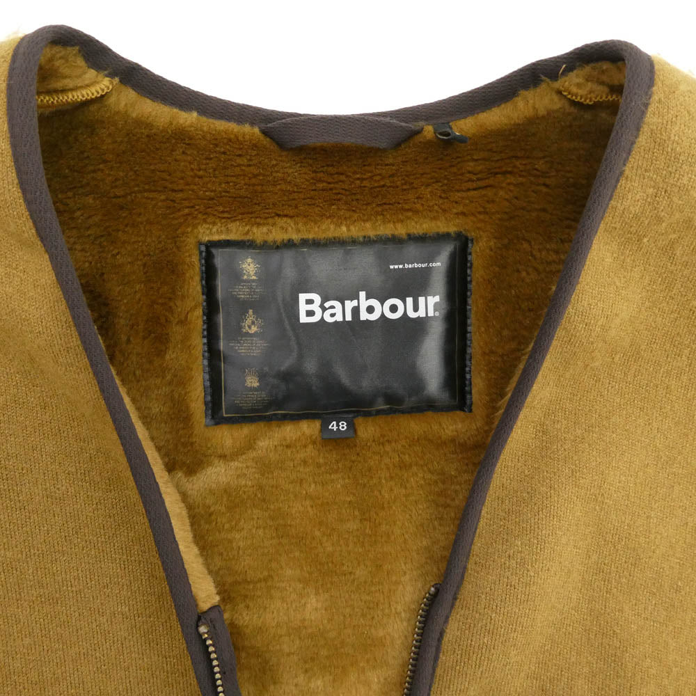 Barbour バブアー MLI0004 WARM PILE WAISTCOAT ZIP-IN LINER ジップアップ ファー ライナー ベスト ブラウン系 48【中古】