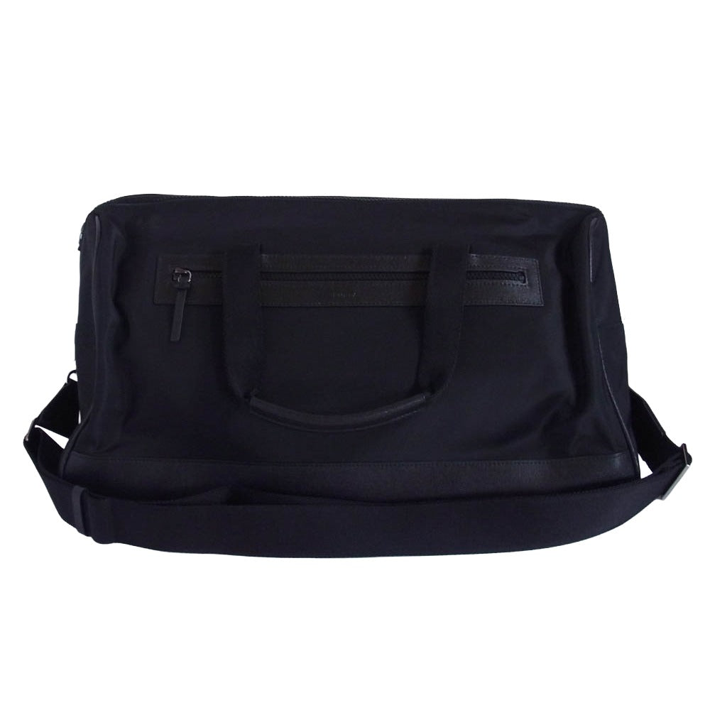 Furla フルラ ナイロン レザー ボストン バッグ ブラック系【中古】