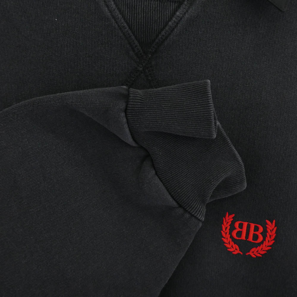 BALENCIAGA バレンシアガ 25SS 838975 TSVC6 1041 Balenciaga Hybrid Mini Dress シャツカラー ハイブリッド ミニ ドレス スウェット ワンピース ブラック系 1【中古】