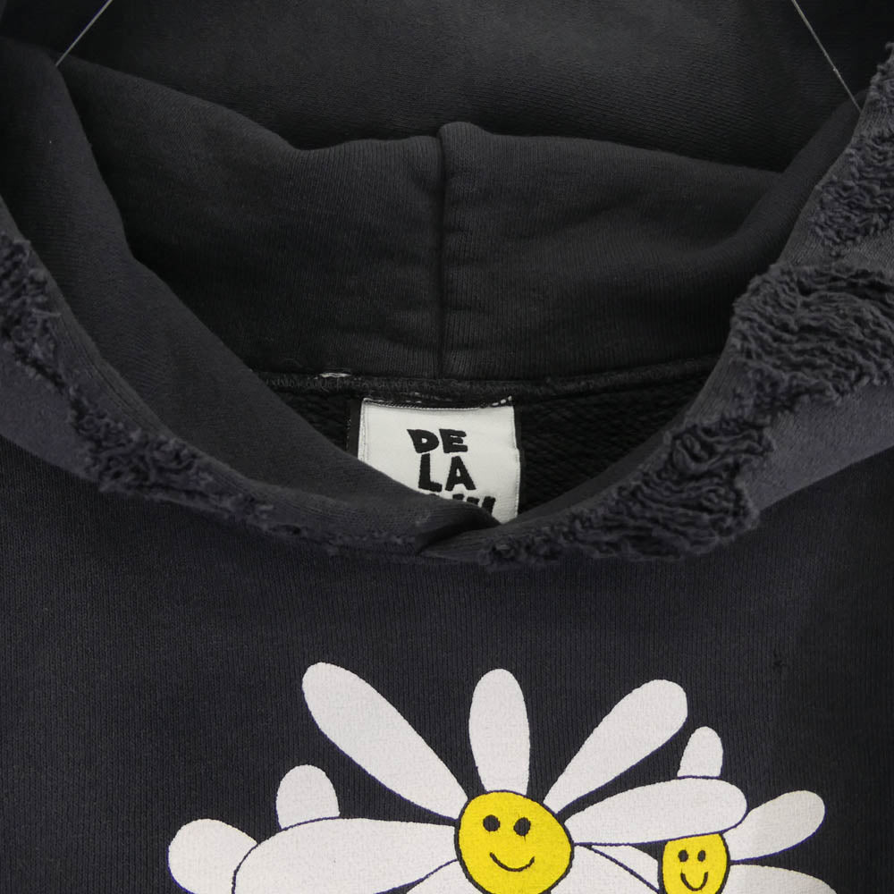 SAINT MICHAEL セントマイケル 25AW SM-HR1-0000-C19 DLS HOODIE DE LA SOUL デラソウル フラワー プリント プルオーバー スウェット パーカー グレー系 M【中古】