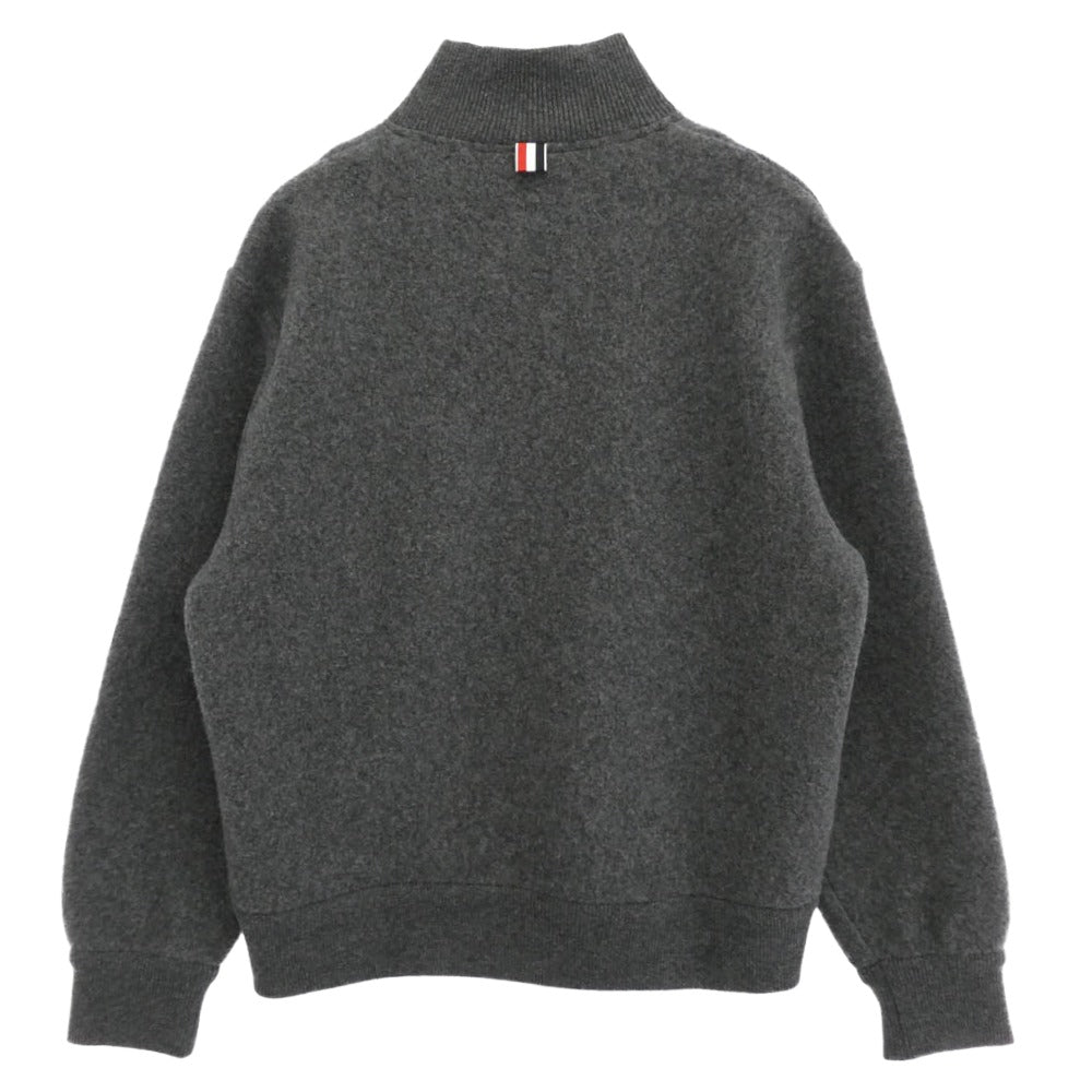 THOM BROWNE トムブラウン MJT526A-J0100-015 イタリア製 Giacca Zip In Lana ウール フリース ファネルネック ジップアップ ジャケット チャコール系 3【極上美品】【中古】 THOM BROWNE トムブラウン MJT526A-J0100-015 イタリア製 Giacca Zip