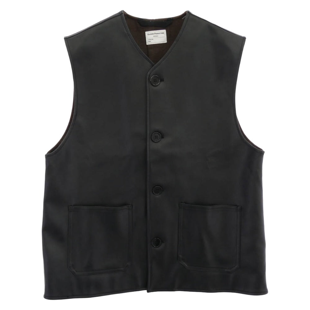 バッカーズ Vest JERKIN Type フェイクレザー ジャーキン ベスト ダークブラウン系 サイズ表記なし【中古】