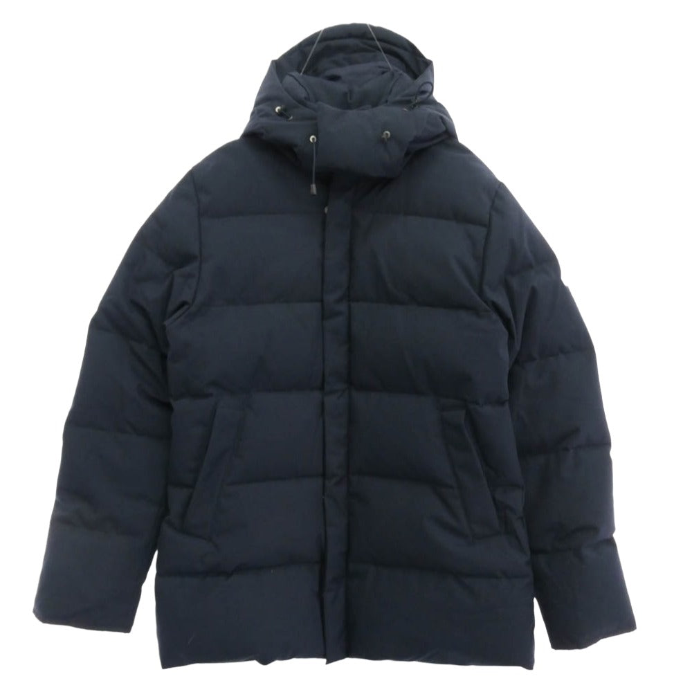 Pyrenex ピレネックス HMM018 BELFORT ベルフォート フーデッド ダウンジャケット ネイビー系 L【中古】