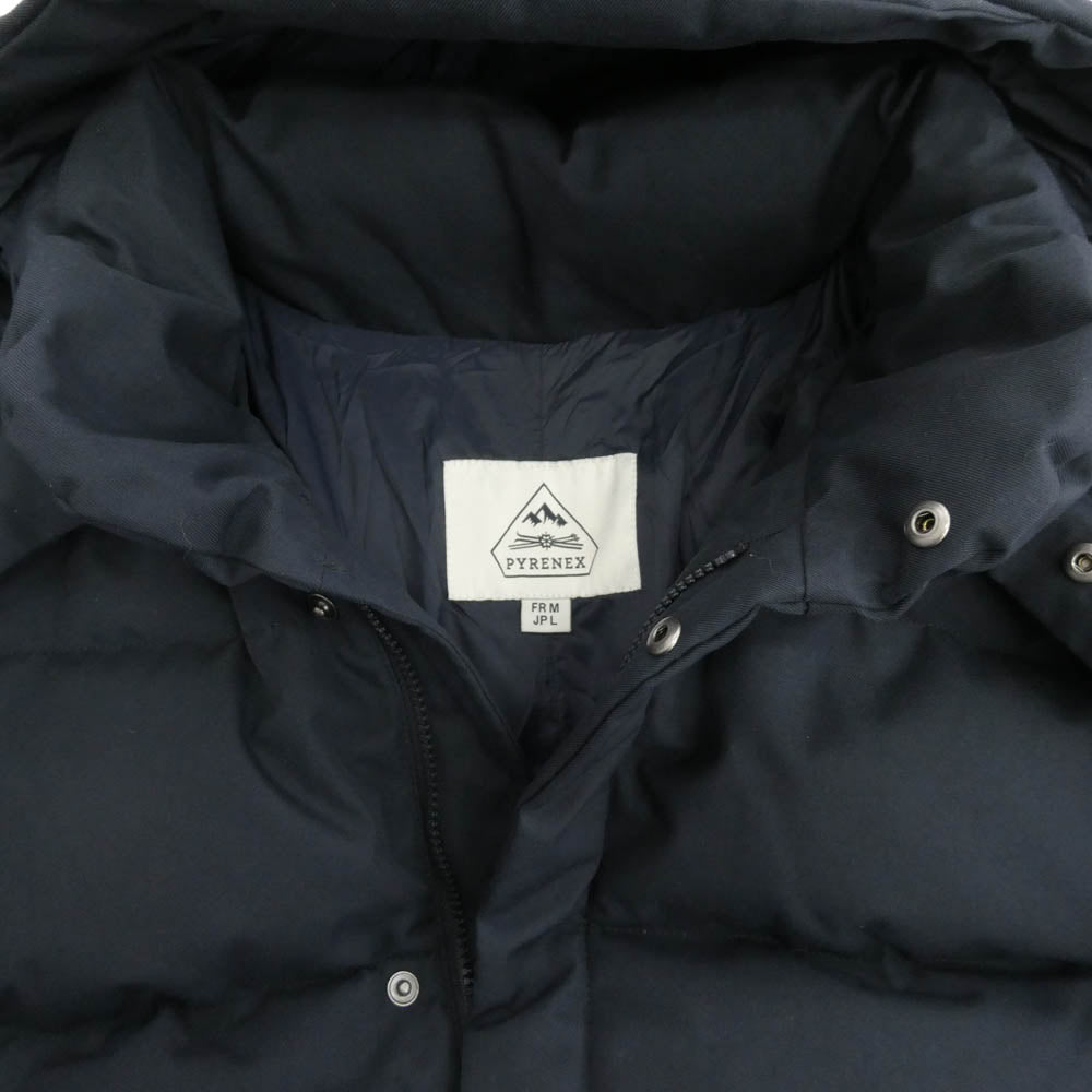 Pyrenex ピレネックス HMM018 BELFORT ベルフォート フーデッド ダウンジャケット ネイビー系 L【中古】