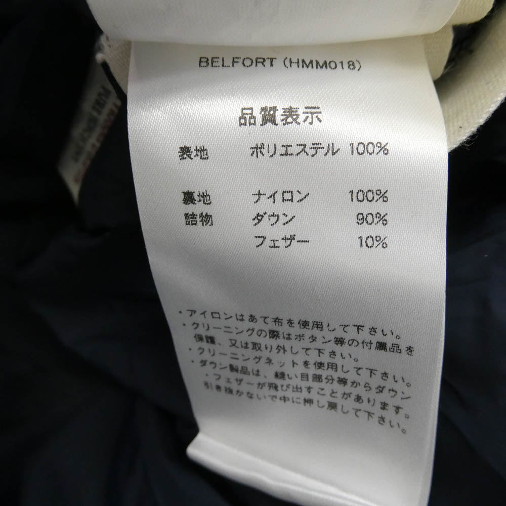 Pyrenex ピレネックス HMM018 BELFORT ベルフォート フーデッド ダウンジャケット ネイビー系 L【中古】