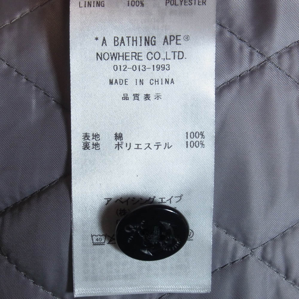 A BATHING APE アベイシングエイプ 25AW 001HJL801005M BAPE CHECK CPO ZIP JACKET チェック ジップ ジャケット ブルー系 L【極上美品】【中古】