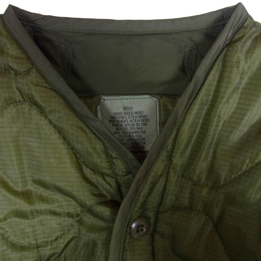 ユーエスアーミー Vintage ヴィンテージ 90s ミリタリー ライナー キルティング ジャケット モスグリーン系 M【中古】