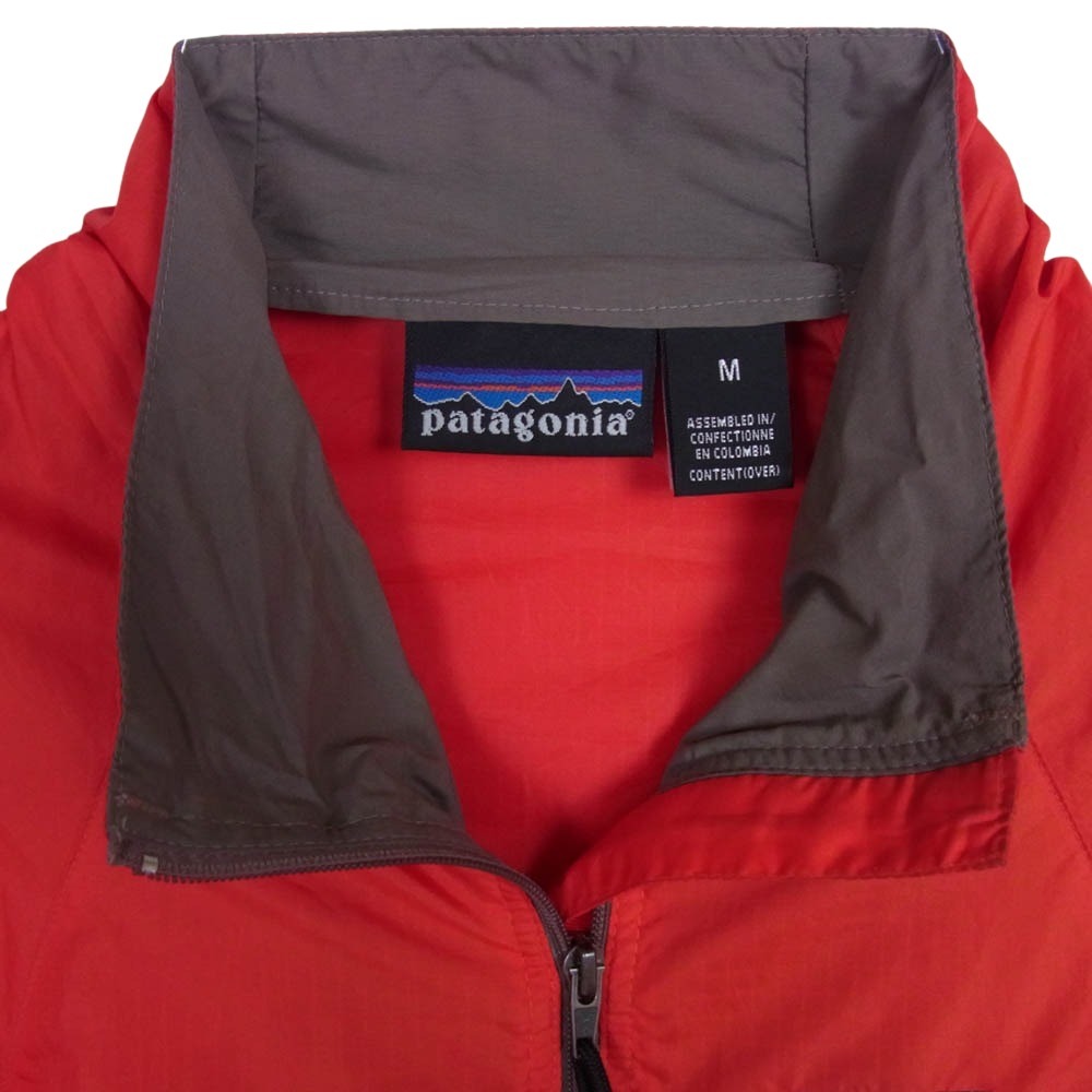 patagonia パタゴニア VELOCITY O2 SHELL JACKET 刺繍ロゴ リップストップ ナイロン ベロシティ ジャケット オレンジ系 M【中古】