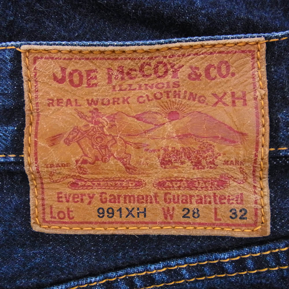 The REAL McCOY'S ザリアルマッコイズ 991XH Joe McCoy ジョーマッコイ SLIM STRAIGHT スリム ストレート デニム パンツ インディゴブルー系 28【中古】