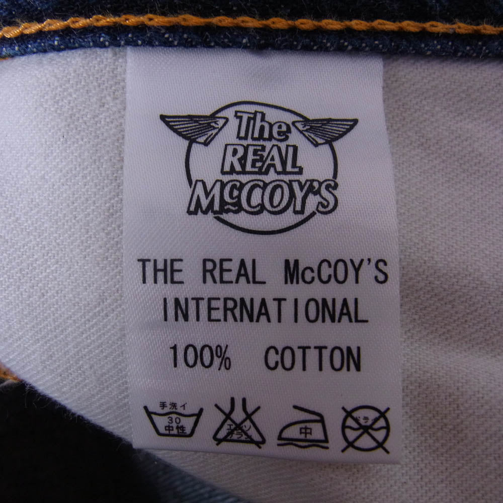 The REAL McCOY'S ザリアルマッコイズ 991XH Joe McCoy ジョーマッコイ SLIM STRAIGHT スリム ストレート デニム パンツ インディゴブルー系 28【中古】