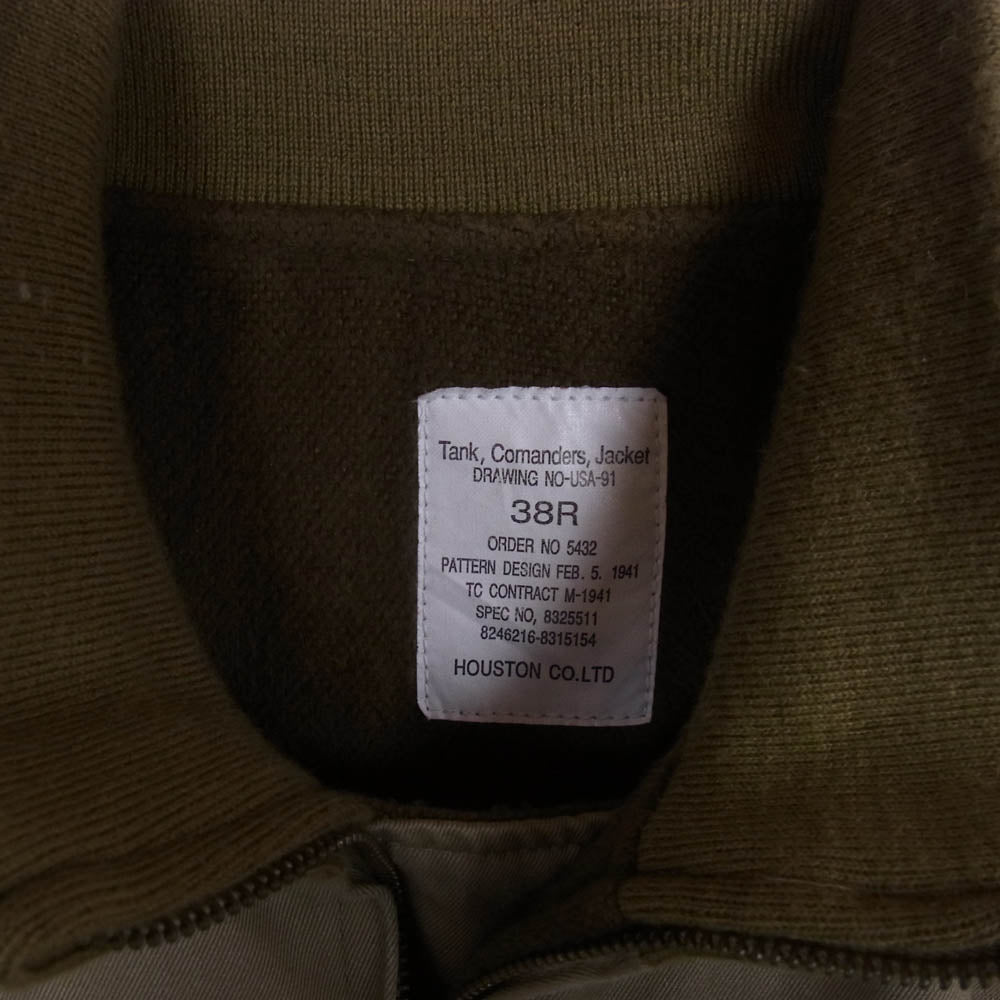 HOUSTON ヒューストン TANKERS JACKET タンカース ジャケット カーキ系 38R【中古】