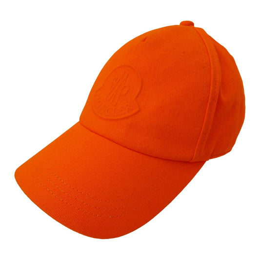 MONCLER モンクレール 23SS I19543B00005 Kids Logo Pattern Baseball Hat キッズ エンボス ロゴ ベースボール キャップ オレンジ系 S 50-52cm【中古】