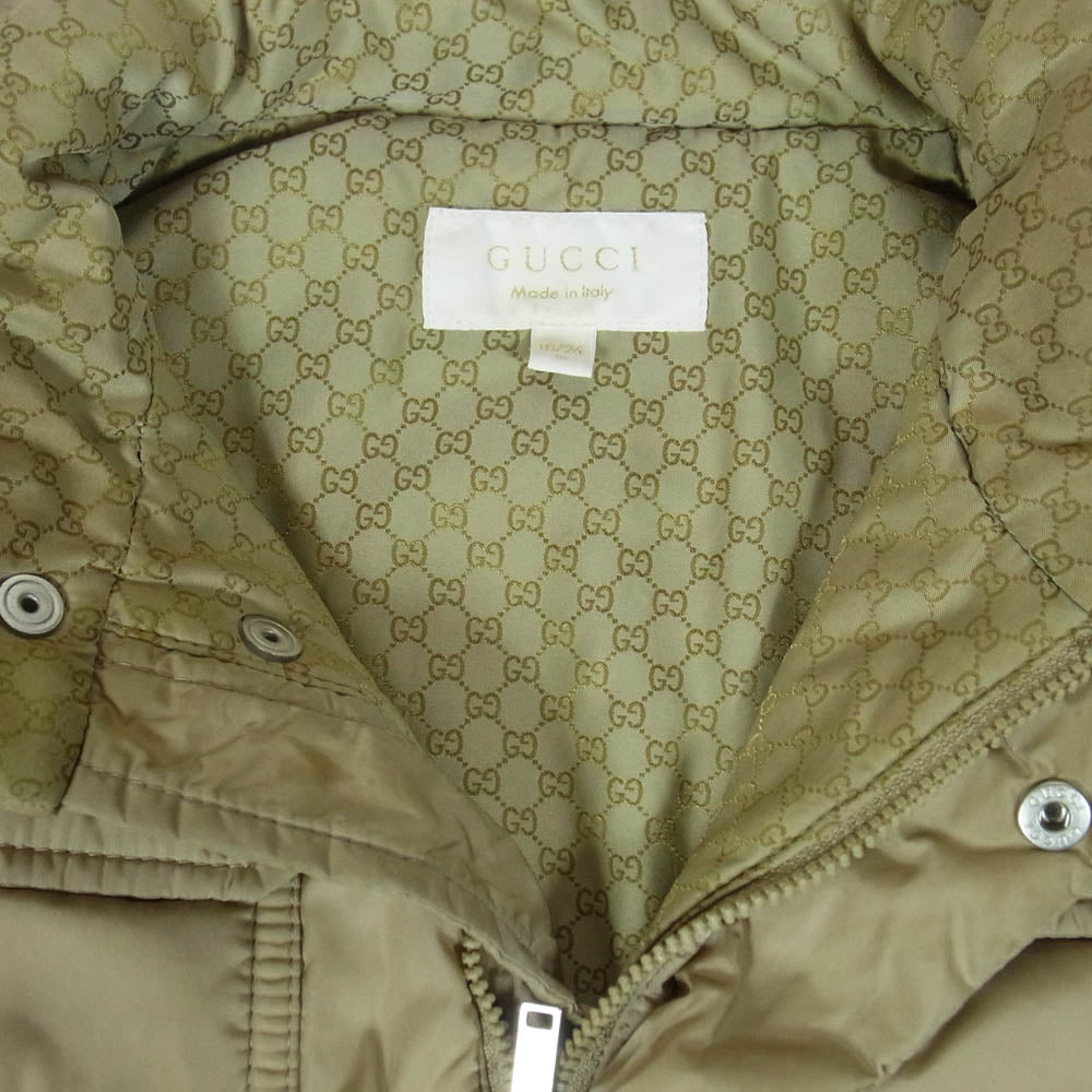 GUCCI グッチ 353145 XB682 イタリア製 シェリーライン 裏地 GG柄 ダウンベスト ベージュ系 18/24【中古】