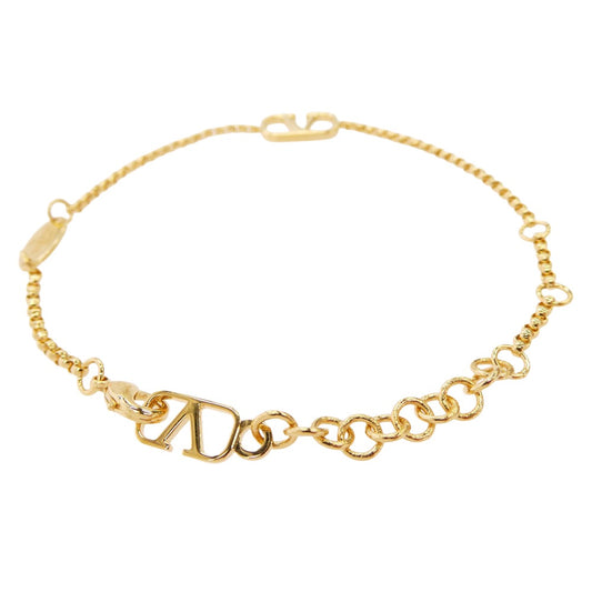 VALENTINO ヴァレンティノ イタリア製 ガラヴァーニ Vロゴ ゴールド ブレスレット ゴールド系 表記なし【美品】【中古】