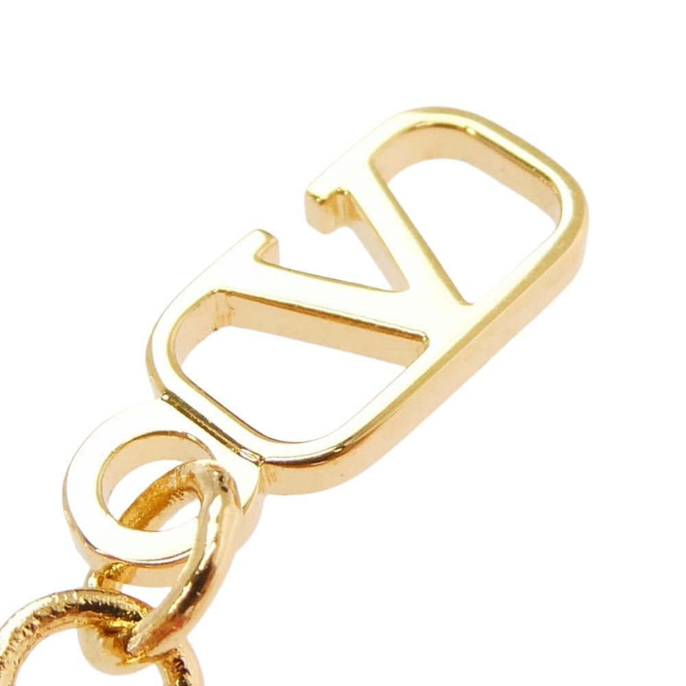 VALENTINO ヴァレンティノ イタリア製 ガラヴァーニ Vロゴ ゴールド ブレスレット ゴールド系 表記なし【美品】【中古】