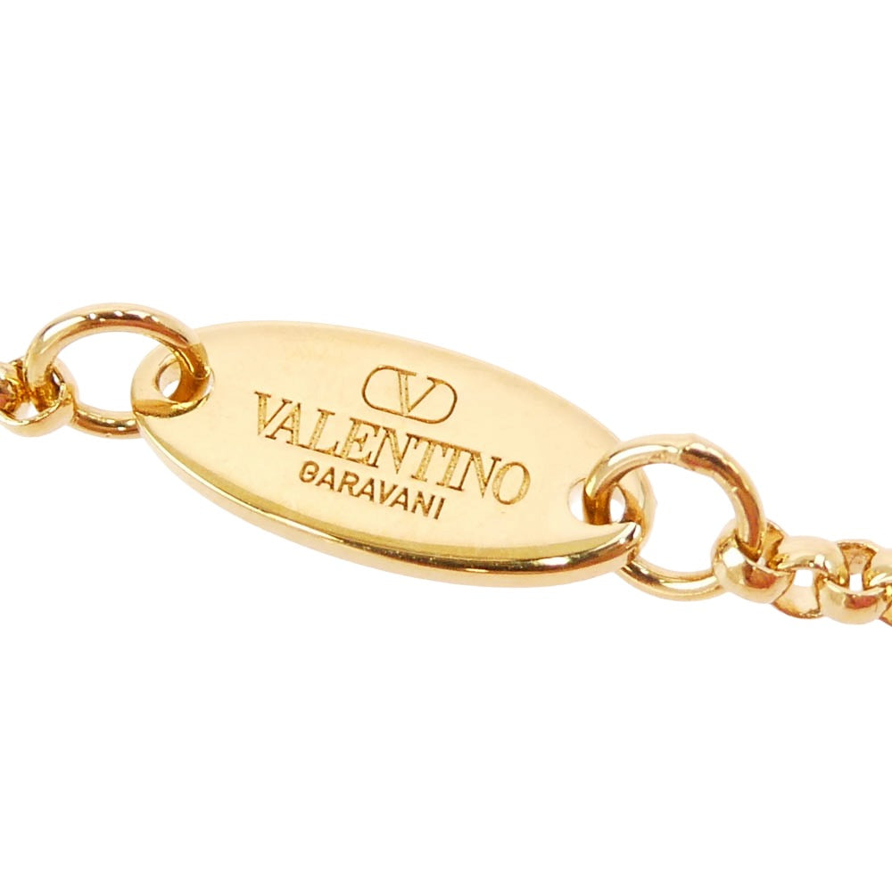 VALENTINO ヴァレンティノ イタリア製 ガラヴァーニ Vロゴ ゴールド ブレスレット ゴールド系 表記なし【美品】【中古】