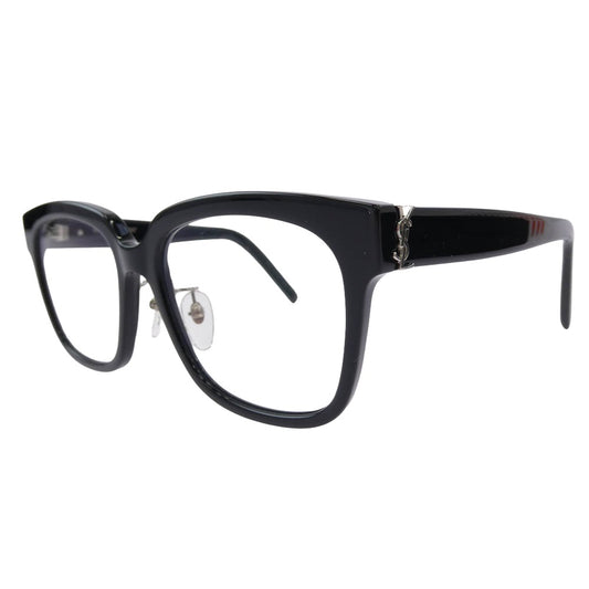 SAINT LAURENT サンローラン SL M40 002 イタリア製 ウェリントン サイド YSL ロゴ マーク メガネ 伊達メガネ アイウェア エンボス ロゴレザーケース付 ブラック系 54□18-140【中古】