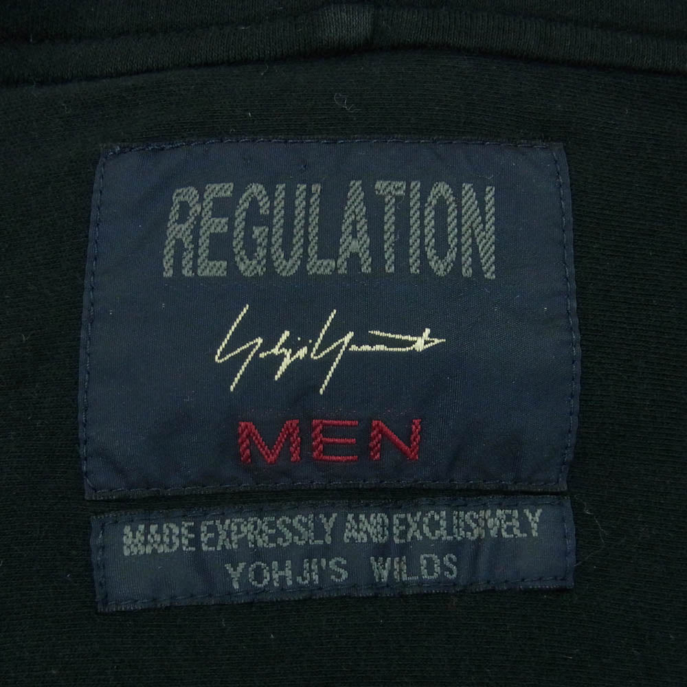 Yohji Yamamoto ヨウジヤマモト HR-T56-080 REGULATION レギュレーション HENRYNECK HOODIE ヘンリーネック パーカー ブラック系 1【中古】