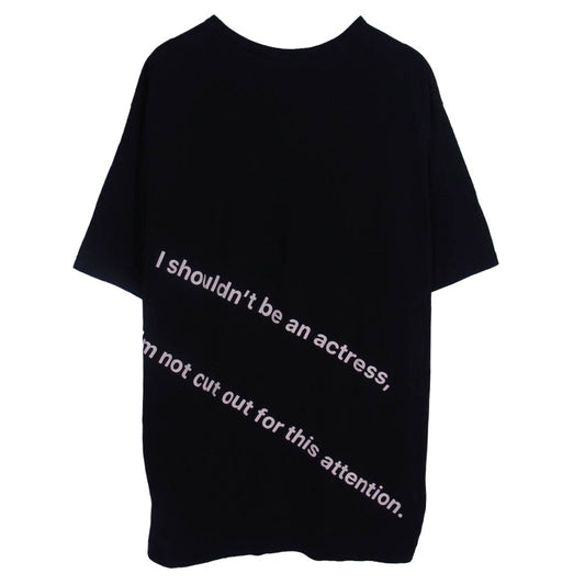 Yohji Yamamoto POUR HOMME ヨウジヤマモトプールオム 24SS HS-T97-988 COMBED SINGLE J PIGMENT PT PT SHORT SLEEVE コーマ天竺 顔料プリント 半袖 Tシャツ カットソー ブラック系 3【中古】