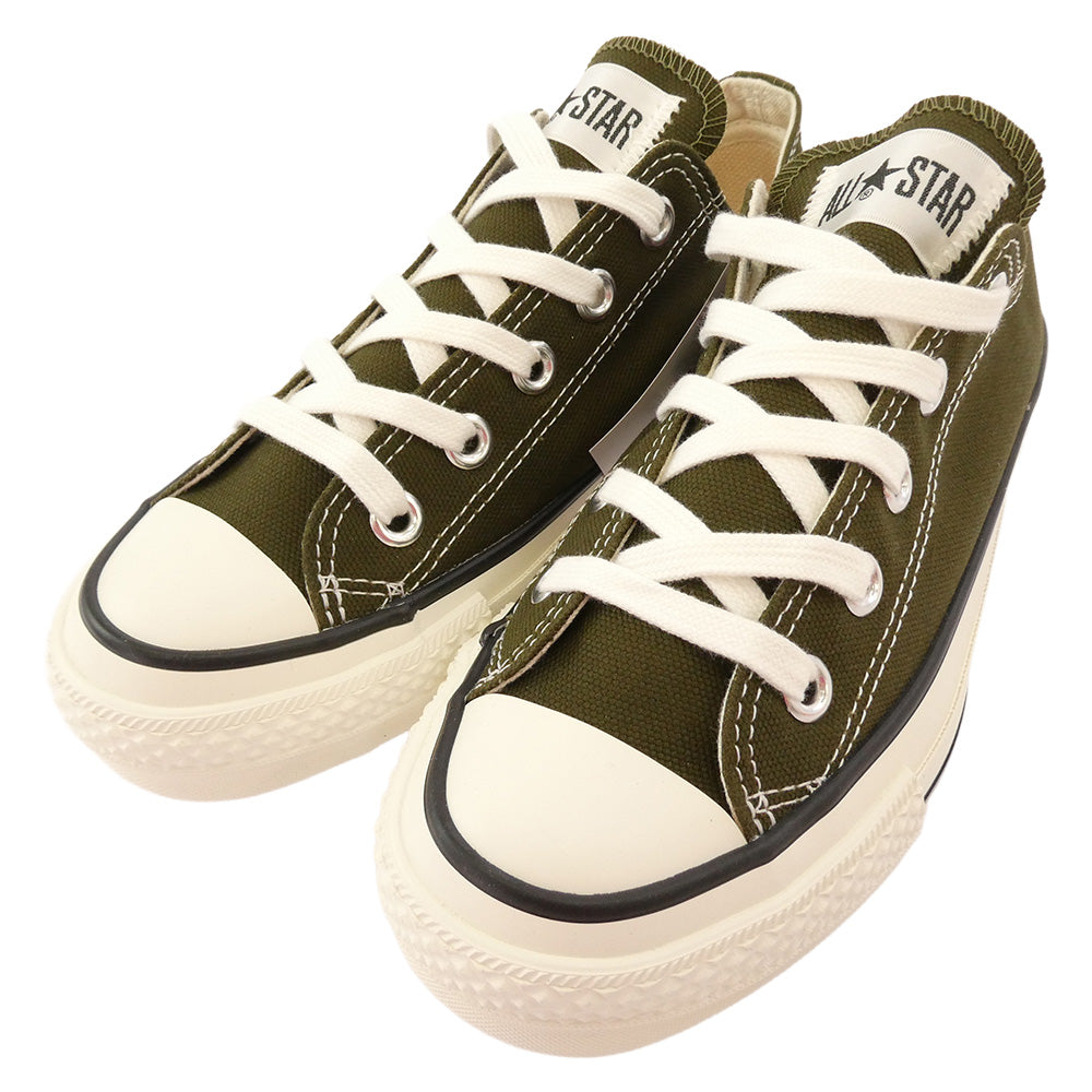 CONVERSE コンバース 日本製 CANVAS ALL STAR J OX オールスター キャンバス ローカット スニーカー カーキ カーキ系 22.5cm【極上美品】【中古】